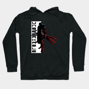 Japanese Samurai warrior cyberpunk white style design Hoodie